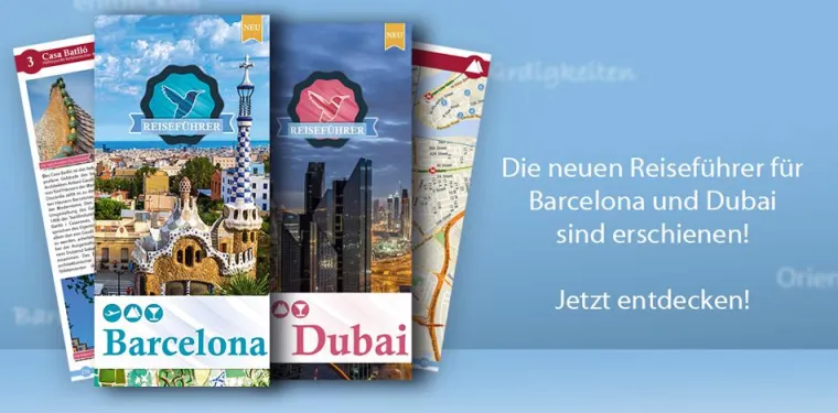 Bild: Vorstellung und Debüt des Miramar Verlages mit seinen beiden Reiseführern für Barcelona und Dubai