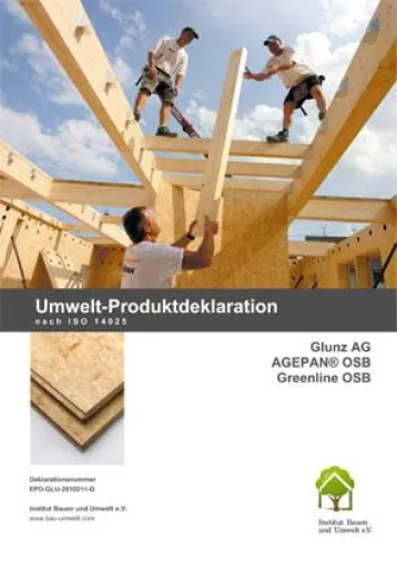 Bild: Nachhaltiges Bauen und Wohnen: Umwelt-Produktdeklarationen für die Produkte von Glunz