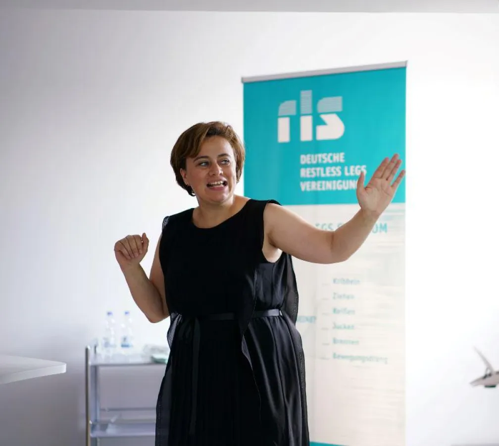 N. Schandra von der TUM beim Aktionstag in München