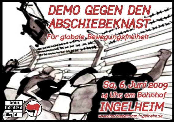 Bild: Für globale Bewegungsfreiheit – Breites Bündnis gegen das Ingelheimer Abschiebegefängnis