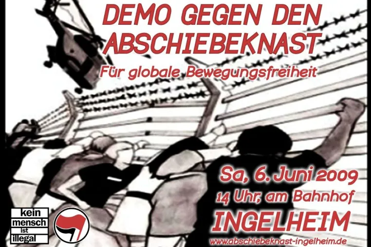 Bild: Für globale Bewegungsfreiheit – Breites Bündnis gegen das Ingelheimer Abschiebegefängnis