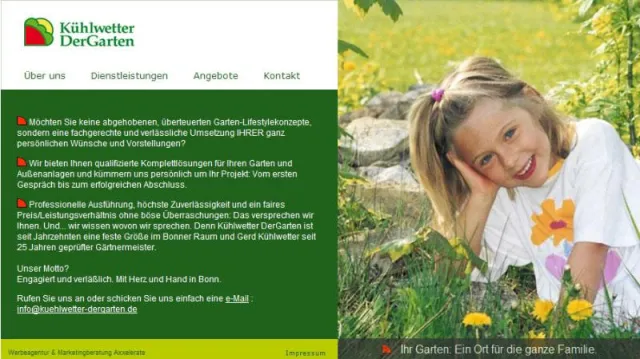Bild: Werbeagentur Axxelerate - Neue Website für Kühlwetter derGarten