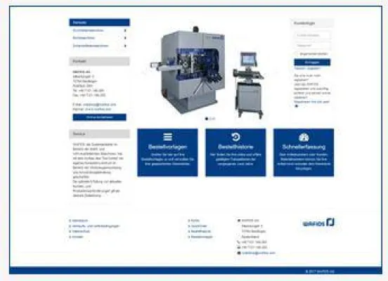 Bild: Seit Mai online am Start, WAFIOS Webshop für Werkzeuge, im ersten Schritt für WAFIOS Feder- und Richtmaschinen