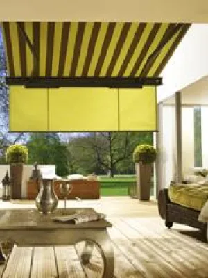 Bild: Natürliche Farbspiele - Markisentücher von markilux passend zu modernen Outdoor-Möbeln