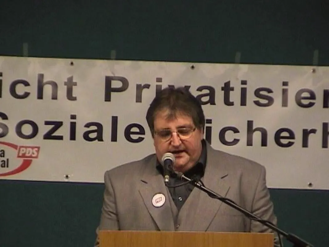 Frank Eschrich, Direktkandidat der Linkspartei im Wahlkreis Pirmasens und Vorsitzender des Kreisverbandes fordert echte Arbeitsplätze statt Ein-Euro-Jobs.