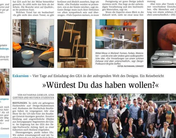 Bild: Was ist Trend? Design-Studierende in Mailand Neue GEA-Campusseite ... lesen Sie mehr