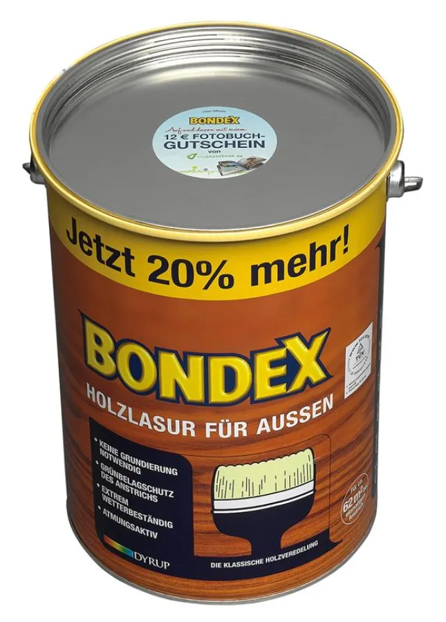 Aktion zur Abverkaufsförderung: die Fotobuch-Kooperation von Bondex und myphotobook.de.