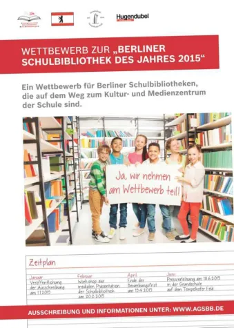 Bild: Preisverleihung im Wettbewerb zur Berliner Schulbibliothek des Jahres 2015