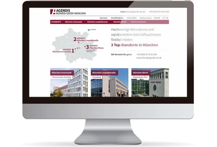 Business Center Betreiber AGENDIS launcht 3 neue Webauftritte Bild: Business Center Betreiber AGENDIS launcht 3 neue Webauftritte