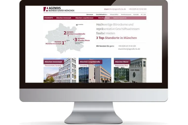 Business Center Betreiber AGENDIS launcht 3 neue Webauftritte Bild: Business Center Betreiber AGENDIS launcht 3 neue Webauftritte