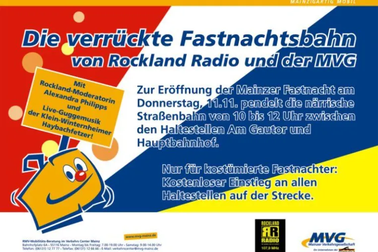 Bild: Die verrückte Fastnachtsbahn von Rockland Radio und der MVG