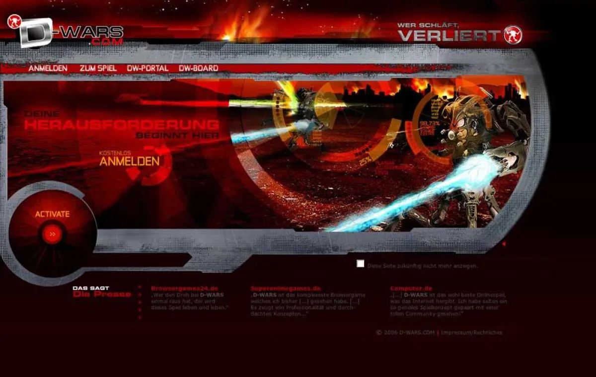 D-Wars.com - Wer schläft, verliert.