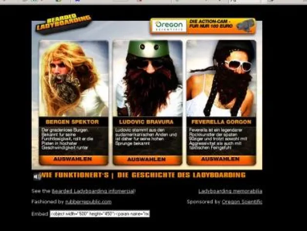 Bild: Neu - PC Action CAM Spiel „Ladyboarding“