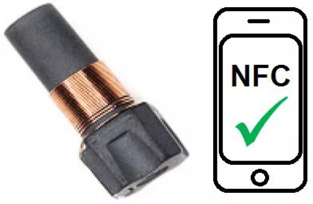 Bild: NFC-Transponder für In-Metal mit dem Smartphone lesbar – Industrie 4.0 und Internet of Things werden greifba