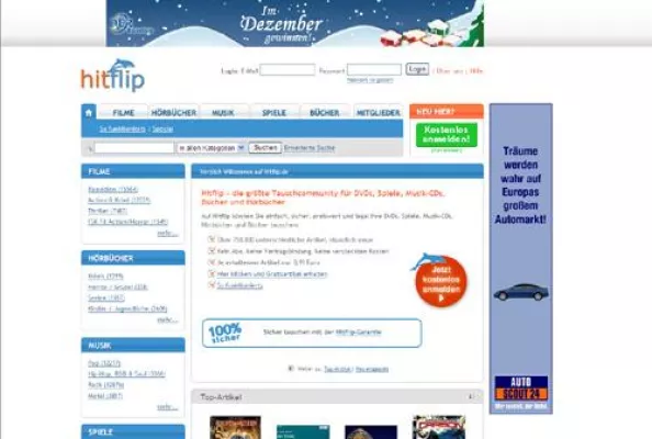 TripleDoubleU GmbH übernimmt die Vermarktung der Tauschcommunity hitflip.de Bild: TripleDoubleU GmbH übernimmt die Vermarktung der Tauschcommunity hitflip.de