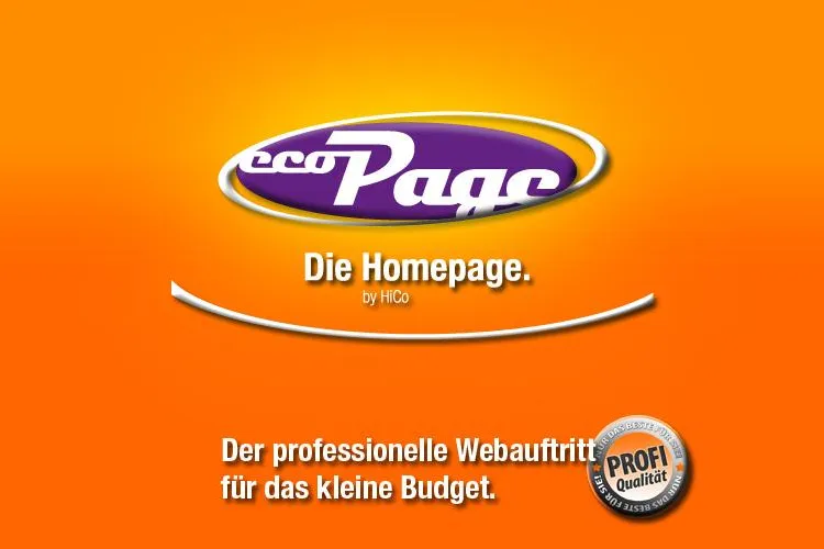 Bild: ecoPage - Die Homepage. | Ein professioneller Webauftritt für das kleine Budget.