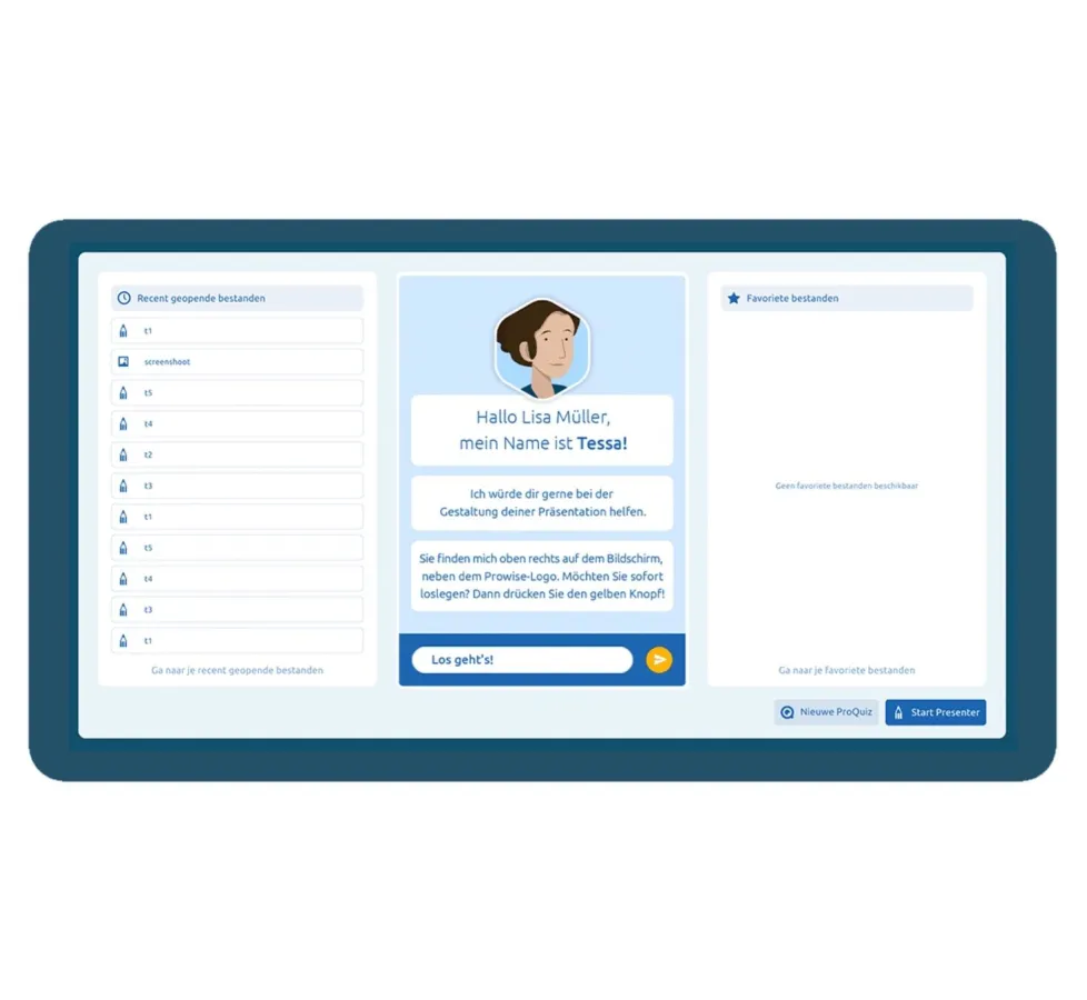 Smarte Assistentin Tessa erstellt in nur 2 Minuten Unterrichtsstunden für Lehrer (© Prowise GmbH)