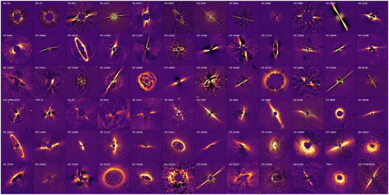 Bild: Trümmerscheiben-Galerie erlaubt Rückschlüsse auf Staub und Kleinkörper in fernen Planetensystemen