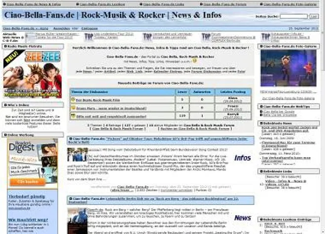 Ciao-Bella-Fans.de neu mit Forum und Foto-Galerie Bild: Ciao-Bella-Fans.de neu mit Forum und Foto-Galerie