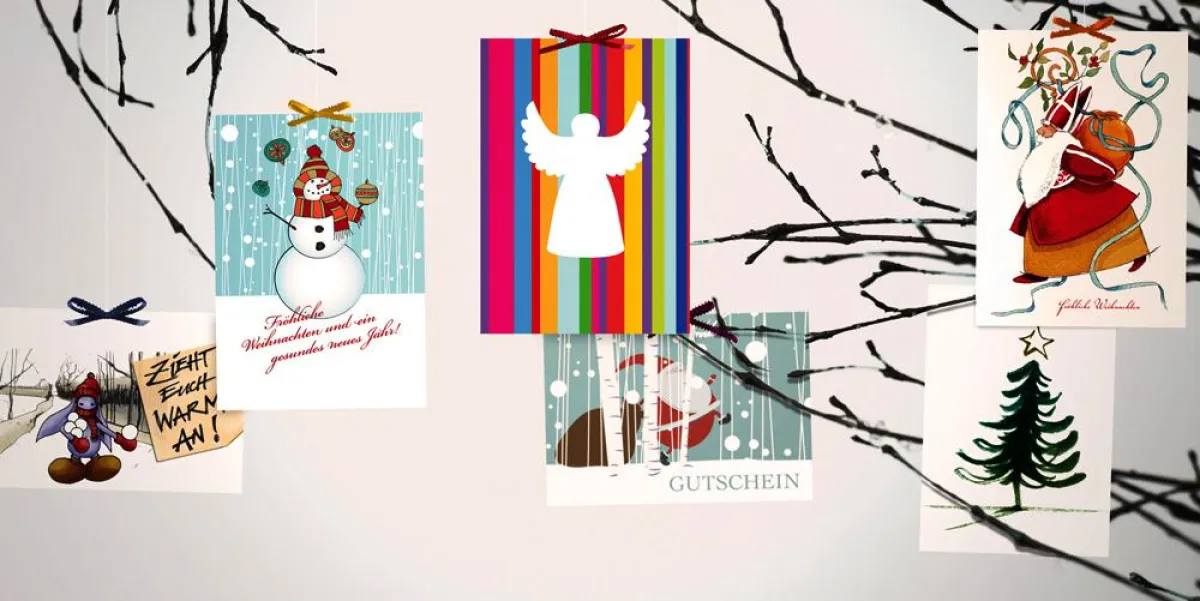 Eine Auswahl aus unseren über 300 stimmungsvollen Weihnachtskarten