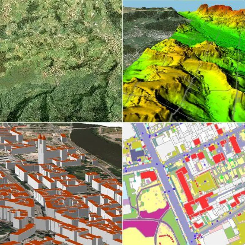 Digitale Luftbilder in 2D, 3D und mit Thermaloberfläche