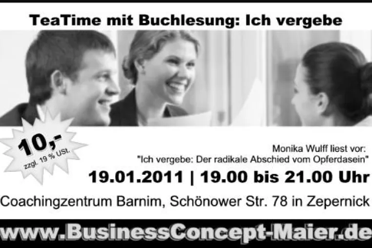 Bild: 19. Januar 2011: TeaTime mit Buchlesung im Coachingzentrum Barnim