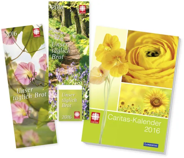 Bild: Die neuen Caritas-Kalender für 2016 sind erschienen