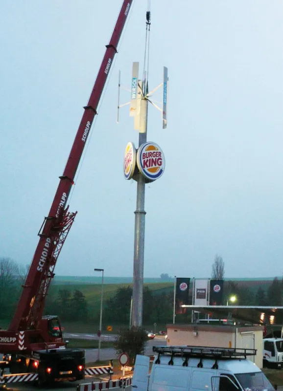 Installation der Airvvin Kleinwindkraftanlage in Bad Rappenau