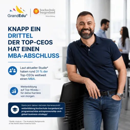 Bild: Knapp ein Drittel der Top-CEOs hat einen MBA: Warum Managementkompetenz zum Karrierefaktor wird