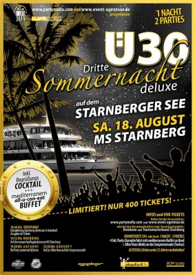 Bild: Dritte Ü30 Sommernacht deluxe auf dem Starnberger See am 18.08.2012