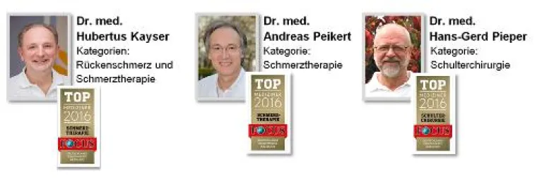 Drei Ärzte auf der Bestenliste: FOCUS zeichnet Top-Mediziner aus Bild: Drei Ärzte auf der Bestenliste: FOCUS zeichnet Top-Mediziner aus