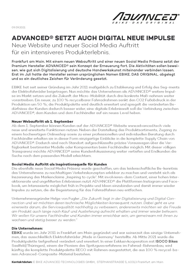 Neue Website und neuer Social Media Auftritt für ein intensiveres Produkterlebnis.