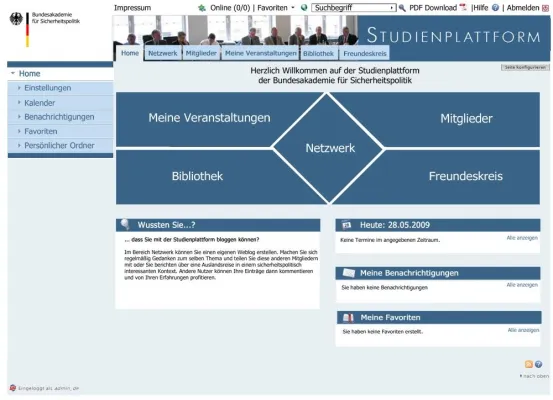 Bild: Bundesakademie für Sicherheitspolitik geht Live mit der neuen Studienplattform