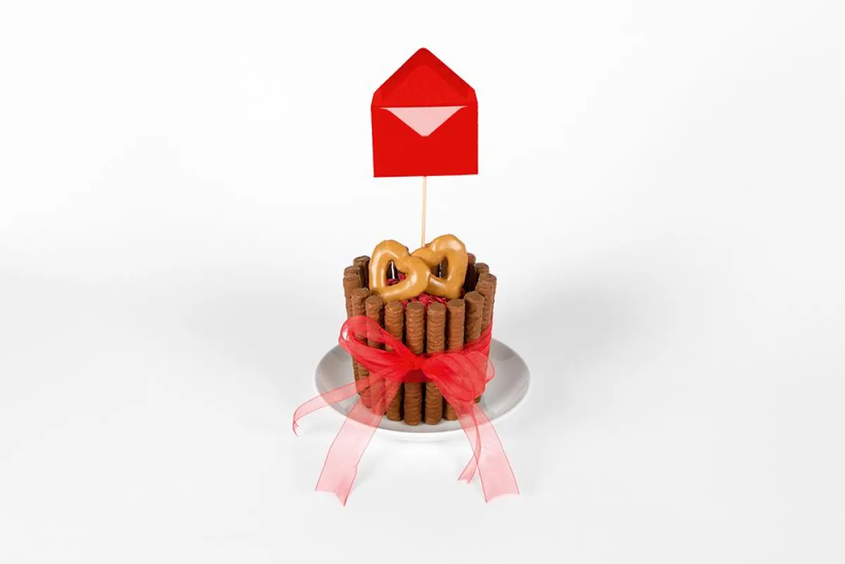 Das fertig ausgebaute DIY-Valentinstags-Paket