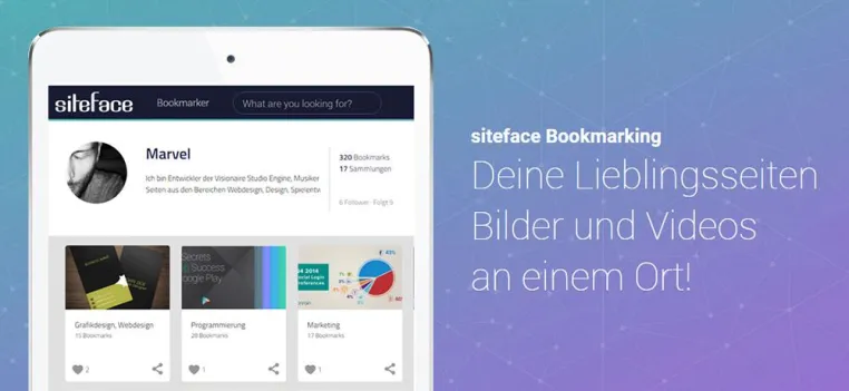 siteface UG veröffentlicht ein Portal zum Merken und Weiterempfehlen von Webinhalten, Bildern und Videos Bild: siteface UG veröffentlicht ein Portal zum Merken und Weiterempfehlen von Webinhalten, Bildern und Videos