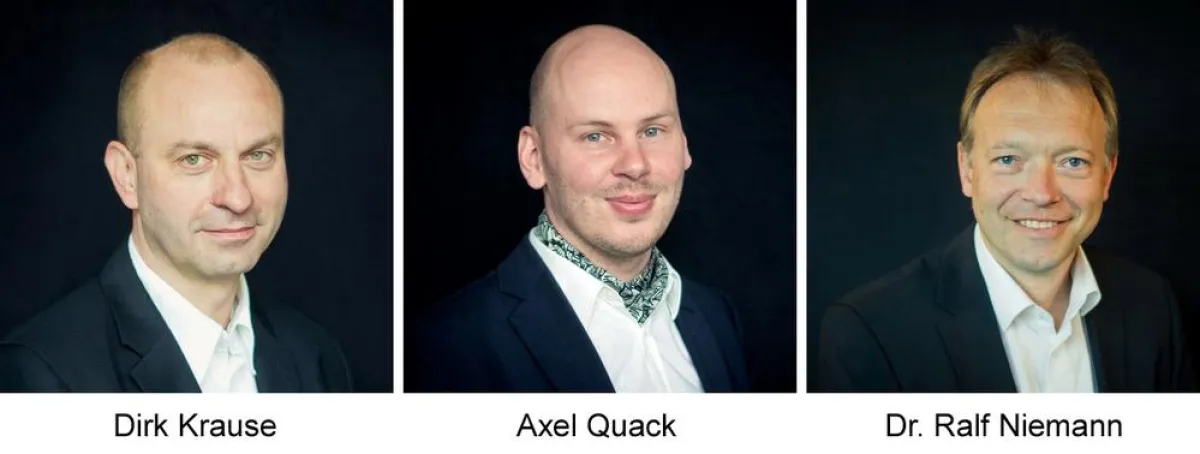 Pixelpark Innovation Lab: A. Quack, D. Krause, General MD Pixelpark-Agenturen: Dr. Ralf Niemann