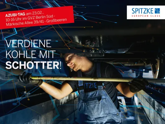 Bild: Ausbildung gesucht? SPITZKE informiert beim 1. Azubi-Tag am 23. Februar über Berufe in der Bahninfrastruktur