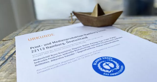 Umweltzeichen Blauer Engel: MedienSchiff BRuno erhält die begehrte Zertifizierung Bild: Umweltzeichen Blauer Engel: MedienSchiff BRuno erhält die begehrte Zertifizierung