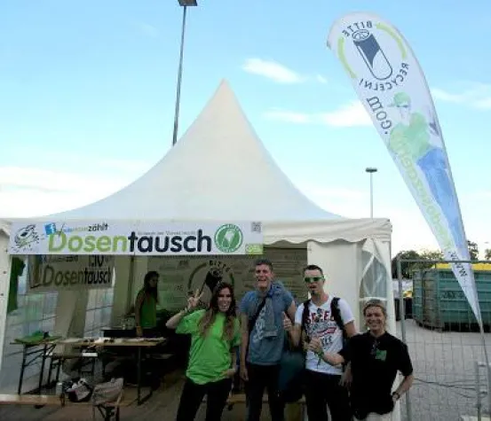 Bild: Erfolgreiche Kooperation mit dem Beatpatrol Festival 2014 - Dosen Sammeln fürs Recycling wird immer populärer