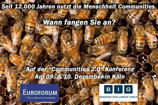 Bild: Communities 2.0 - Konferenz für Community Strategie am 09. & 10. Dezember in Köln