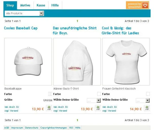 Online-Tagebuch time-o-rama.com erweitert Fanartikel-Angebot Bild: Online-Tagebuch time-o-rama.com erweitert Fanartikel-Angebot