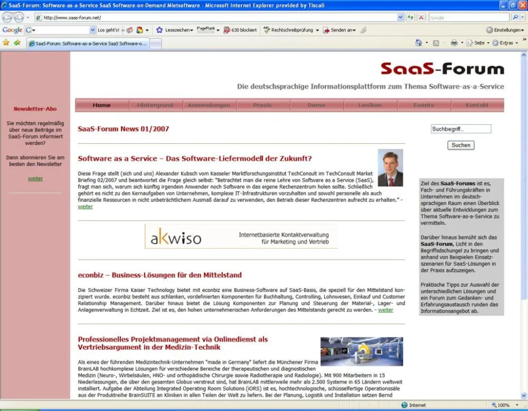 SaaS-Forum.net: Informationen rund um das Thema Software-as-a-Service