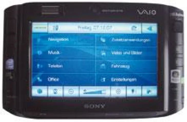 Bild: Ultramobile Kombination - Krämer Automotive macht Sony UMPC mit der Software CPS zum CarPC