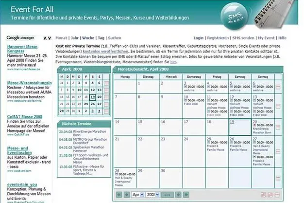 Bild: Privater und öffentlicher Veranstaltungskalender