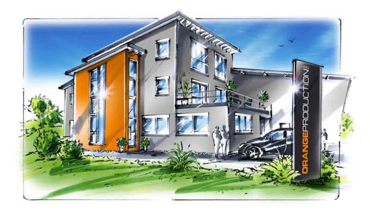 Firmengebäude von ORANGE PRODUCTION DG (Illustration: ORANGE PRODUCTION DG, frei zur Veröffentlichun