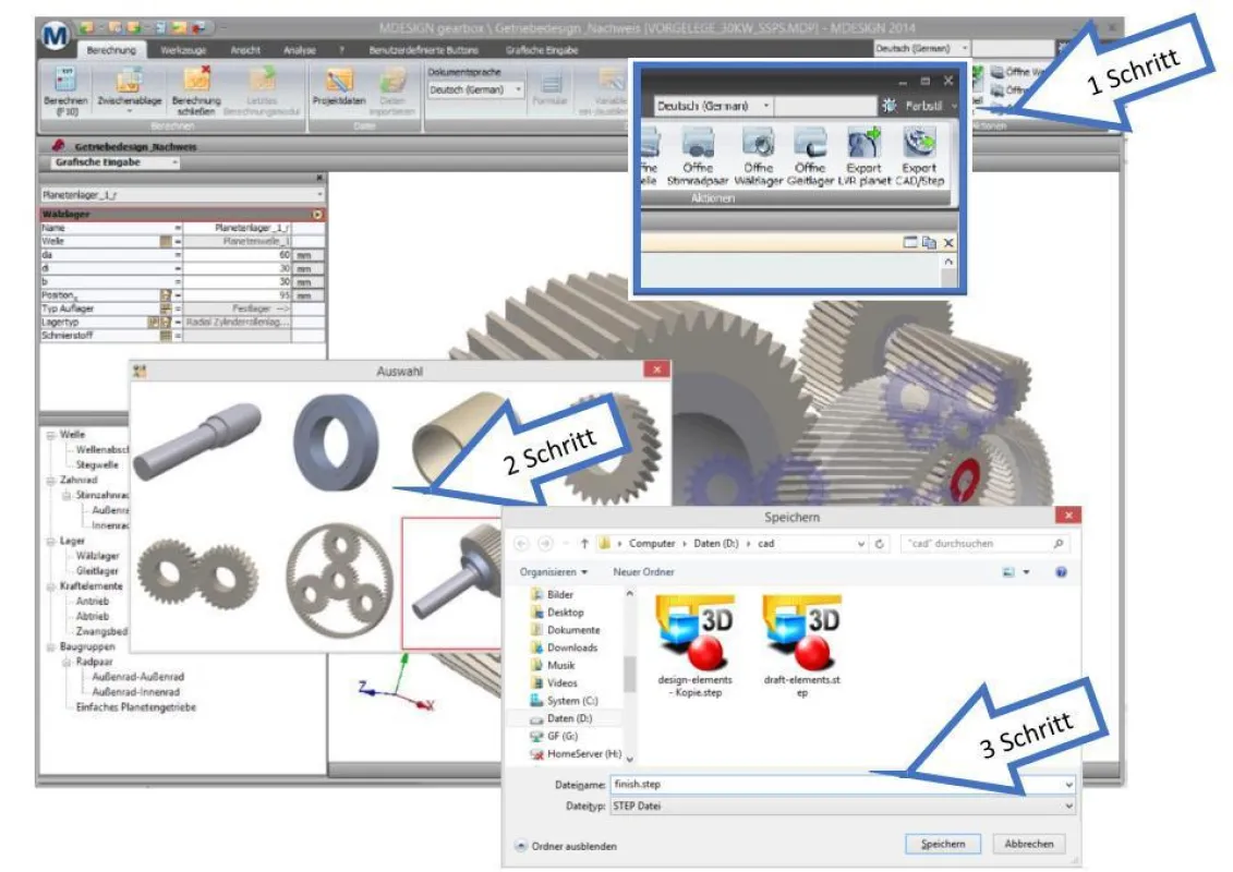 CAD Xpansion SDK in MDESIGN gearbox 2014