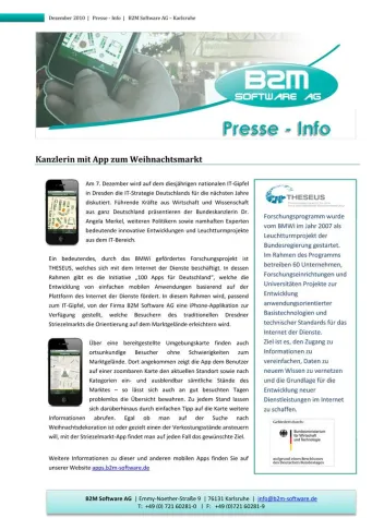 Bild: Kanzlerin mit App zum Weihnachtsmarkt