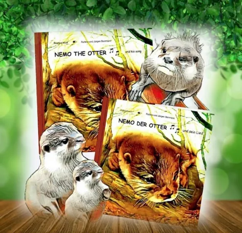 Bild: NEMO DER OTTER bekommt einen Platz im Kinderbücherregal