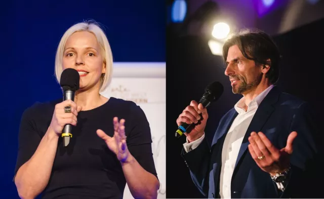 Bild: Sandra & Christian Roth überzeugen Jury und gewinnen Speaker Slam Award