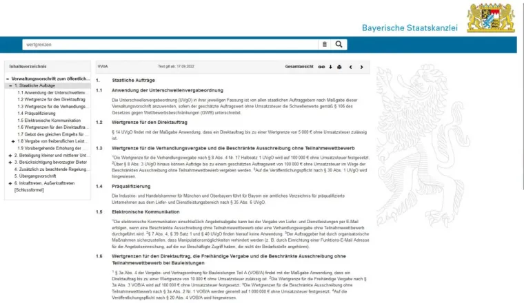 Bild: Neu im Vergaberecht: höhere Wertgrenzen bei öffentlichen Vergaben im Unterschwellenbereich 